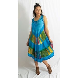 Tye dye beach cover up dress